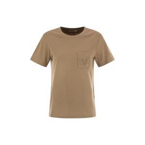 S MAX MARA Embroidered Logo Pocket T-Shirt Women CAMEL T-Shirts & Tops